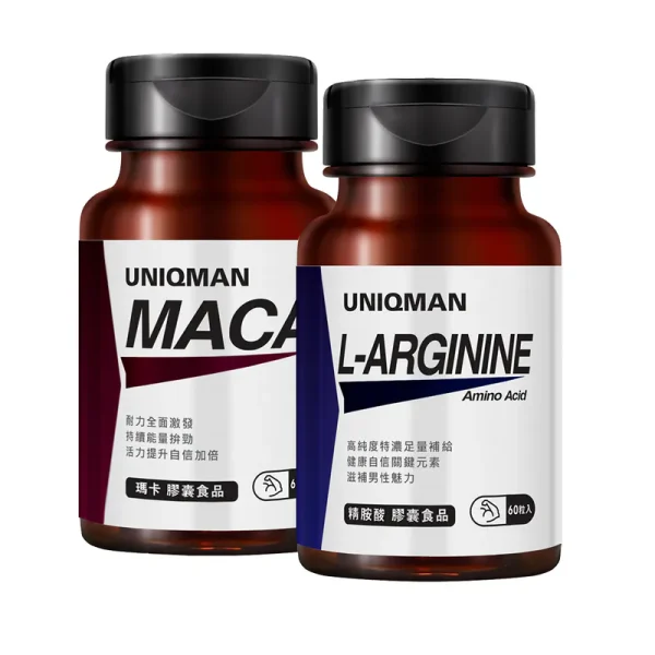 UNIQMAN 巔峰霸主組 瑪卡(60粒瓶)+精胺酸(60粒瓶)：圖片 2